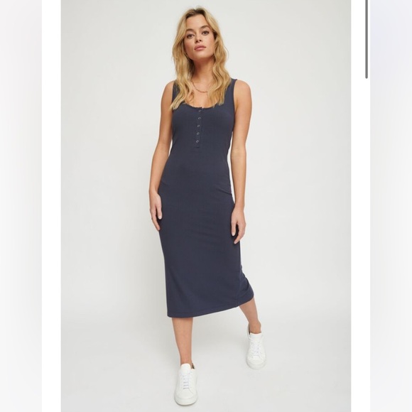 Rae Rib Henley Dress | DYNAMITE - Picture 2 of 11